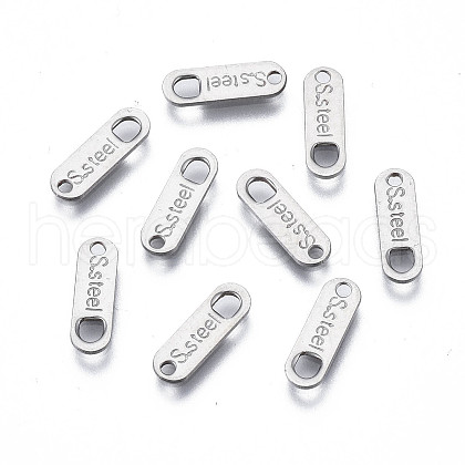 Tarnish Resistant 201 Stainless Steel Chain Tags X-STAS-N095-027-1