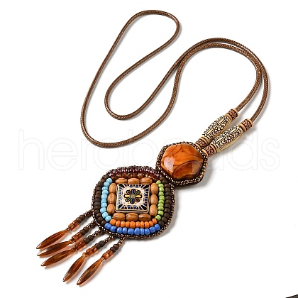 Colorful Woven Shells Boho Boho Pendant Necklaces for Women KH6555-3-1