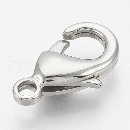 Tarnish Resistant 304 Stainless Steel Lobster Claw Clasps STAS-T033-25F-1