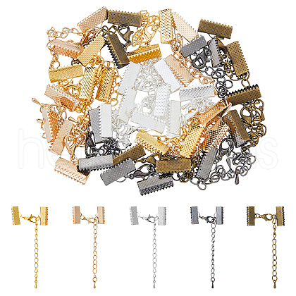 DICOSMETIC 40Pcs 5 Colors Iron Chain Extender FIND-DC0005-80-1