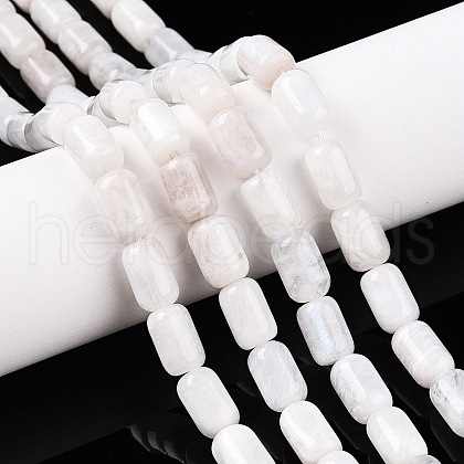 Natural Rainbow Moonstone Beads Strands G-G980-30A-1