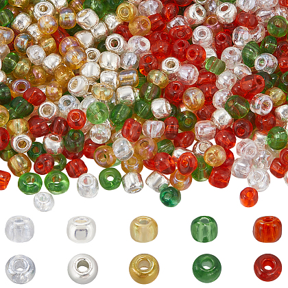 SUNNYCLUE 5 Colors Glass Seed Beads SEED-SC0001-47A-1