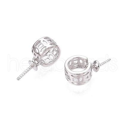 Anti-Tarnish Rhomdium Plated 925 Sterling Silver Pendant Bails STER-T007-89P-1