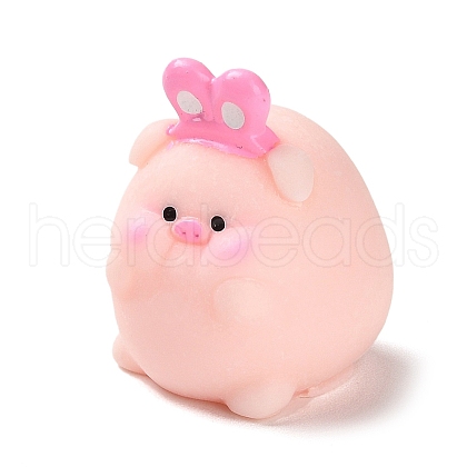 Resin Pig Figurines Ornament DJEW-Z003-01A-1