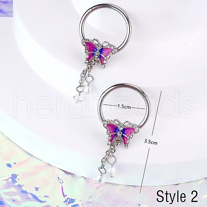 316L Surgical Stainless Steel Micro Pave Clear Cubic Zirconia Nipple Stirrup FS-WGDE58A-02-1