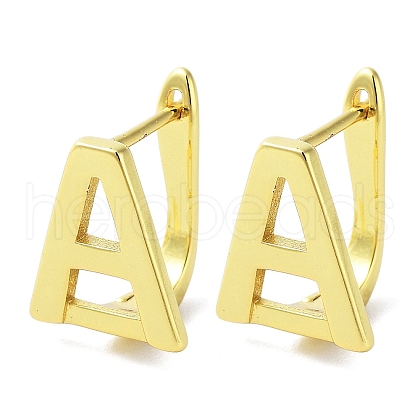 Brass Letter Stud Earrings for Women EJEW-A038-01A-G-1