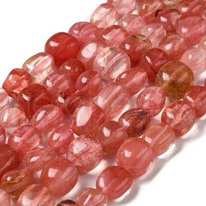Cherry Quartz Glass Beads Strands G-A247-06-1