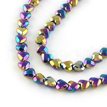 Electroplated Non-magnetic Synthetic Hematite Beads Strands X-G-R259-42C-1