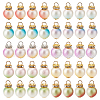  100Pcs 10 Colors Gradient Color ABS Plastic Imitation Pearl Pendants FIND-PH0023-54-1