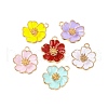 Light Gold Plated Alloy Enamel Pendants ENAM-Z017-14KCG-1