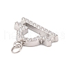 316 Stainless Steel Micro Pave Cubic Zirconia Pendants STAS-K284-01K-P-2