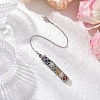 7 Chakra Round Natural Amethyst & Lapis Lazuli & Rose Quartz & Green Aventurine & Dyed Quartz & Carnelian & Synthetic Citrine Dowsing Pendulums PALLOY-JF03658-02-2