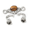 Brass Micro Pave Clear Cubic Zirconia Fold Over Clasps KK-U059-41P-01-2