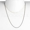 Non-Tarnish 304 Stainless Steel Rolo Chain Necklaces X-NJEW-JN01228-02-3