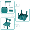 DELORIGIN 5 Sets 5 Colors Plastic Mini Chair Shape Cell Phone Stand AJEW-DR0001-04-3