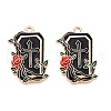 Halloween Theme Rack Plating Alloy Enamel Pendants X1-ENAM-N056-393A-KCG-1