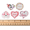 10Pcs 5 Styles Valentine's Day Theme Acrylic Pendants MACR-FS0001-40-6