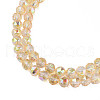 Electroplate Transparent Glass Beads Strands EGLA-N002-34B-C07-3