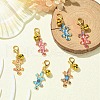 Gecko Alloy Enamel Pendants Decoraiton HJEW-JM01043-2