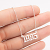 1985 Birth Year Number 201 Stainless Steel Pendant Cable Chain Necklaces FS-WGB5F08-79-1