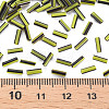 Opaque Colours Two Tone Seed Glass Bugle Beads SEED-T006-02A-04-5