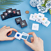 HOBBIESAY 16Pcs 2 Colors Clear Window Plastic Loose Diamond Boxes OBOX-HY0001-01-3