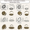 SUNNYCLUE 16Pcs 8 Style Adjustable Alloy Finger Rings Components FIND-SC0008-63-2