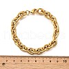 304 Stainless Steel Cable Chain Bracelets for Women BJEW-Q050-01A-G-3