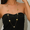 Cube Acrylic & Iron Flat Round Link Chain Long Necklaces for Women SF2895-2-1
