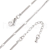 Brass Curb Chains Necklaces for Women NJEW-D302-09P-2