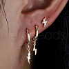 3Pcs S925 Sterling Silver Lightning Bolt Earring Sets ZH5112-2-1