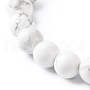 Natural Howlite Round Beads Stretch Bracelets Set BJEW-JB06980-01-9
