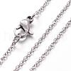 Non-Tarnish 304 Stainless Steel Necklace MAK-K004-18P-2