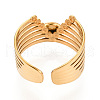 304 Stainless Steel Cuff Ring Components STAS-T066-15G-3