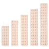 BENECREAT 8Pcs 5 Styles Polyester Women's 3 Rows x 7/9/11/13/15 Hooks Longline Corset Bra Extender FIND-BC0004-21B-1