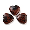 Mother's Day Gifts Heart Natural Mahogany Obsidian Palm Stones G-C134-06A-24-1