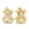 Brass Micro Pave Cubic Zirconia Pendants KK-M249-26G-1