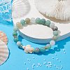 Tortoise Synthetic Turquoise & Natural Amazonite Stretch Bracelets for Women BJEW-JB10106-03-2