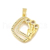 Brass Micro Pave Cubic Zirconia Pendants KK-Z104-13G-1