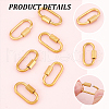Unicraftale 6Pcs 2 Colors 304 Stainless Steel Screw Carabiner Lock Charms FIND-UN0003-51A-5