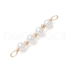Round Shell Pearl Beaded Connector Charms PALLOY-JF03704-4