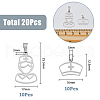 HOBBIESAY 20Pcs 2 Style 201 Stainless Steel Pendants STAS-HY0001-16-2