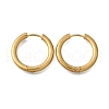 Round 304 Stainless Steel Hoop Earrings EJEW-V005-01G-01-4