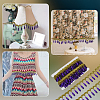 Polyester Lace Ribbon with Plastic Teardrop Charms Tassel DIY-WH0656-13B-6