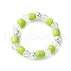 5Pcs 5 Colors Acrylic & Glass Seed Beaded Stretch Rings Set RJEW-JR00594-S-4