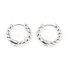 Brass Twisted Rope Hinged Hoop Earrings for Women EJEW-P196-25S-1