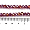 Baking Electroplate Glass Beads Strands DGLA-A039-J8mm-B19-4
