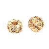 Brass Micro Pave Cubic Zirconia Beads KK-A259-01G-2