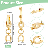 BENECREAT 6Pcs Brass Watch Band Clasps DIY-BC0013-44A-G-2