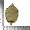 Tibetan Style Alloy Pendant Cabochon Settings TIBEP-XCP0001-11AB-3